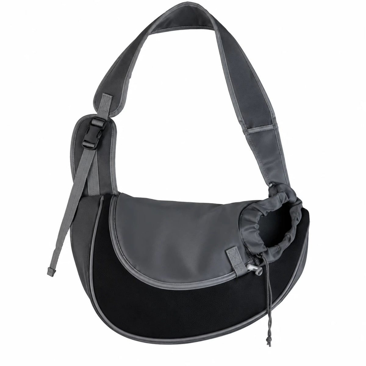 Sac bandoulière de transport pour chat Peeko City noir et anthracite