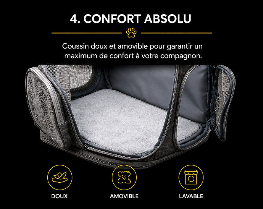 sac pour que le chat soit à l'aise